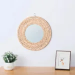Miroir En Rotin Blanc