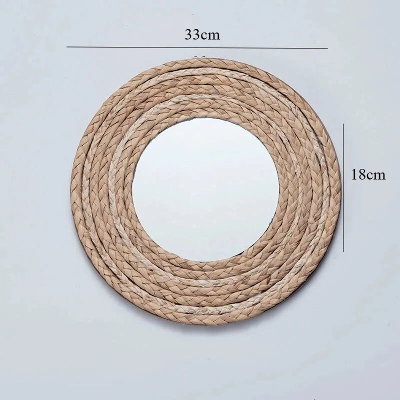 Miroir En Rotin Blanc – Image 3