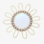 Miroir Etoile Rotin