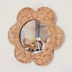 Miroir Fleur Rotin