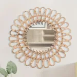 Miroir Rotin Coeur