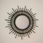 Miroir Rotin Noir