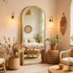 Miroir Rotin Sur Pied