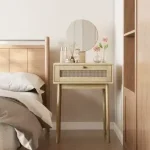 Coiffeuse En Rotin Miroir​