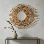 Miroir Ellipse Rotin​