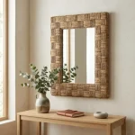 Miroir en Rotin Marron​
