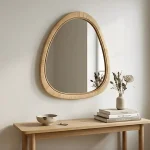 Miroir Paille Rotin​