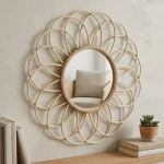 Miroir Rosace Rotin​