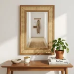 Miroir Rotin Rectangulaire​