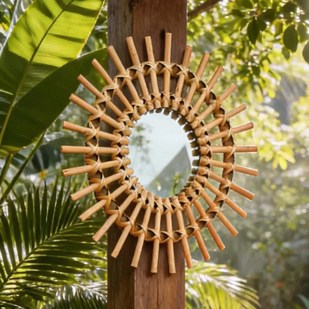Miroir Rotin Vintage – Image 3