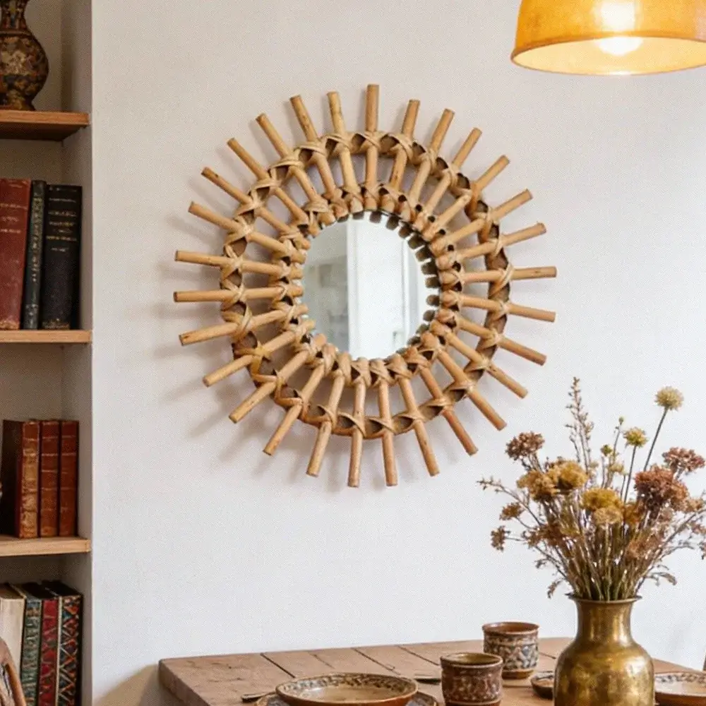 Miroir Rotin Vintage
